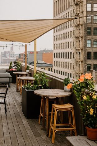 Rooftop patio Pufferfish Hotel Metro Milwaukee WI RS