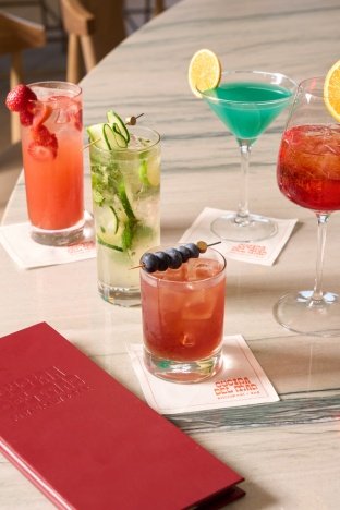 Cocktails from Cucina Del Mar located inside The Seahaus Hotel