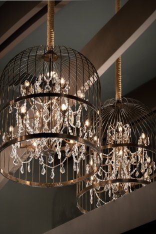 Raven Speakeasy Chandelier Left